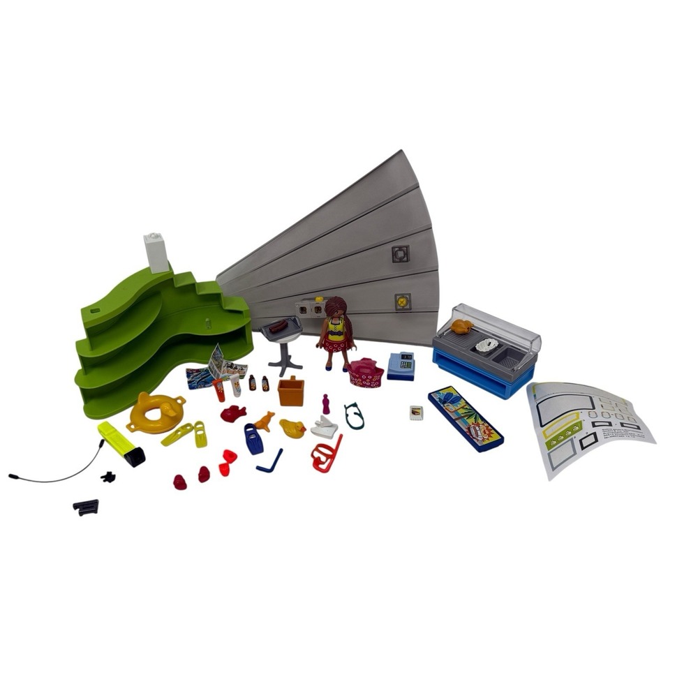 Lot Of Playmobil Parts And People. Beach‎ Food Shop & More